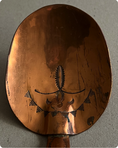 Awa Tsireh Alfonso Roybal Historic Copper Serving Set Garden
