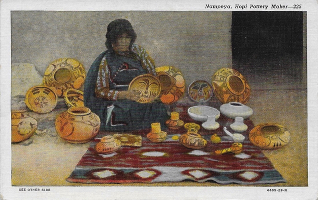 上品なファッション Hopi Stylized with Nampeyo by Bowl Pottery Polychrome 絵画