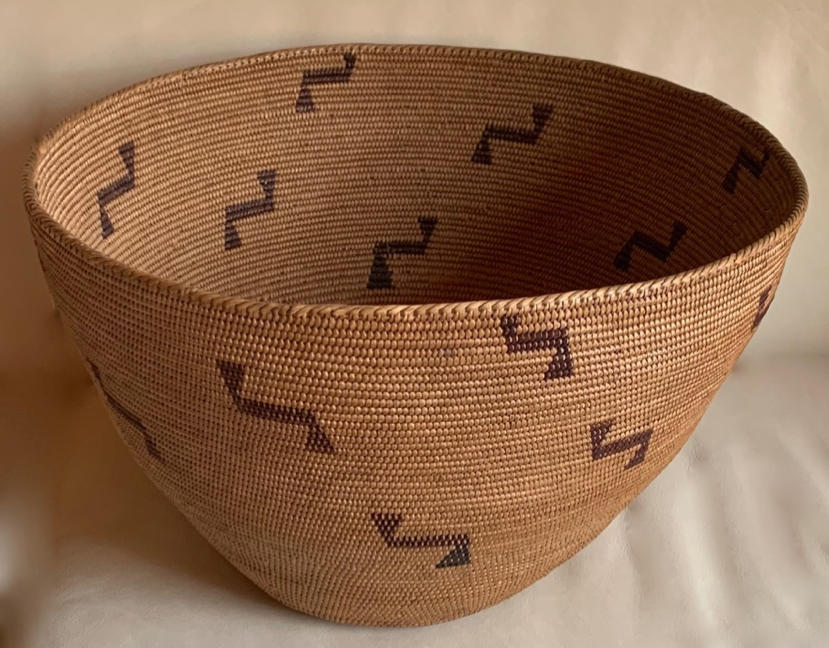Large Historic Washoe Indian Basketry Cooking or Feasting Bowl
