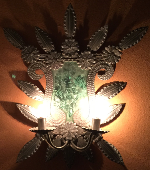 Mexican Tin Wall Sconce Light Fixture, Mexican Wall Light Fixtures