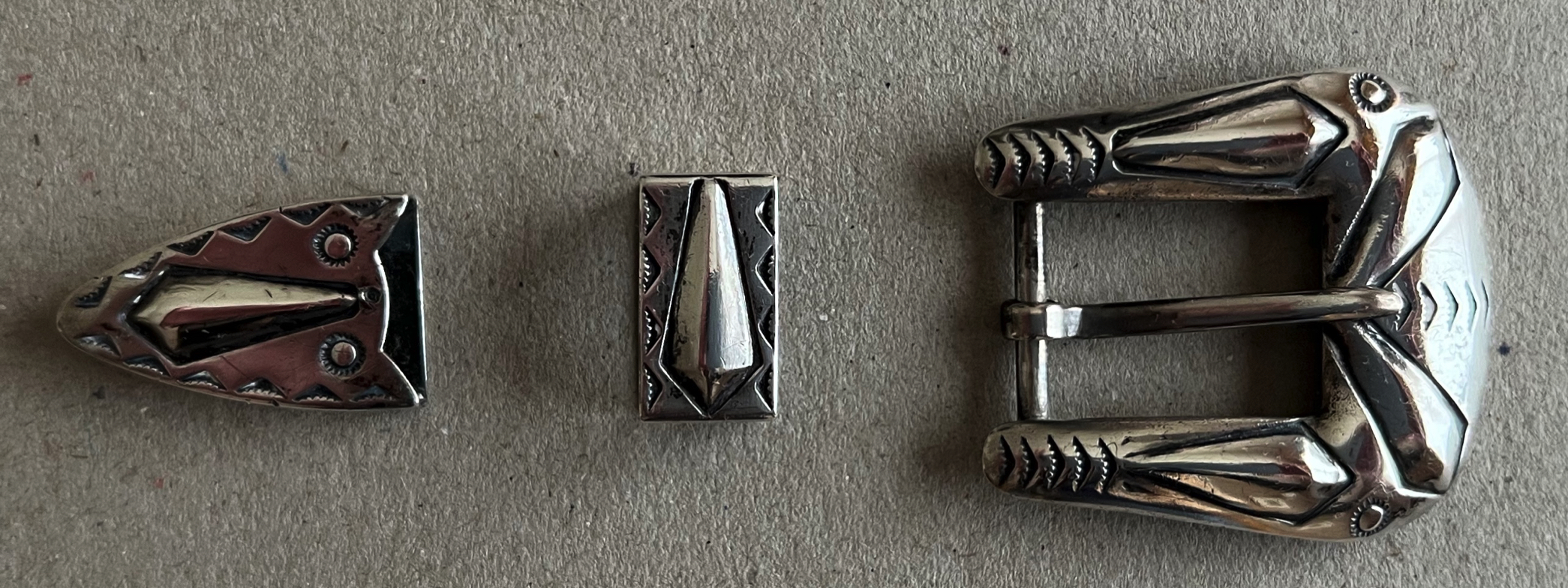 Important Kenneth Begay Vintage Native American Navajo Sterling Silver Triangular Earrings Important Kenneth Begay Vintage Native American Navajo Sterling Silver Triangular Earrings
