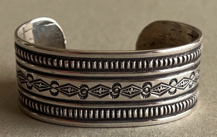 Thirteen Historic Navajo Silver Bracelets c 1920-50s Thirteen Historic Navajo Silver Bracelets c 1920-50s